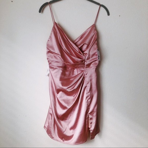 kimora satin pleated dress
